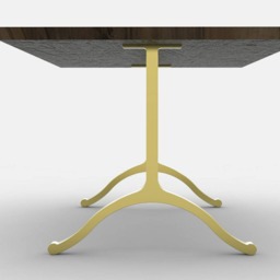 Custom Metal Table Base, Chrome Or Brass, Dining Legs - thumbnail 4
