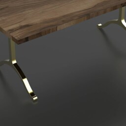 Custom Metal Table Base, Chrome Or Brass, Dining Legs - thumbnail 2