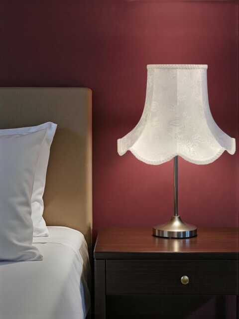 Traditional White Paisley Fabric Lampshade Handmade in The UK For Table & Floor Standard Lamp Shades, Ceiling Pendant Lights, Wall Lights - image 1