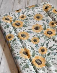 Sunflower Baby Changing Mat, Sunflower Changing Mat, Standard Baby Floral Change Mat