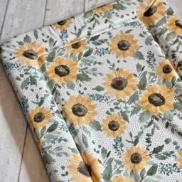 Sunflower Baby Changing Mat, Sunflower Changing Mat, Standard Baby Floral Change Mat - thumbnail 2