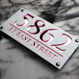 House Wall Plaques UK - Luxe A4 Chic D??cor Acrylic Modern Plaque Personalised Signs Matt White & Rose Gold 28cm X 14cm - thumbnail 3