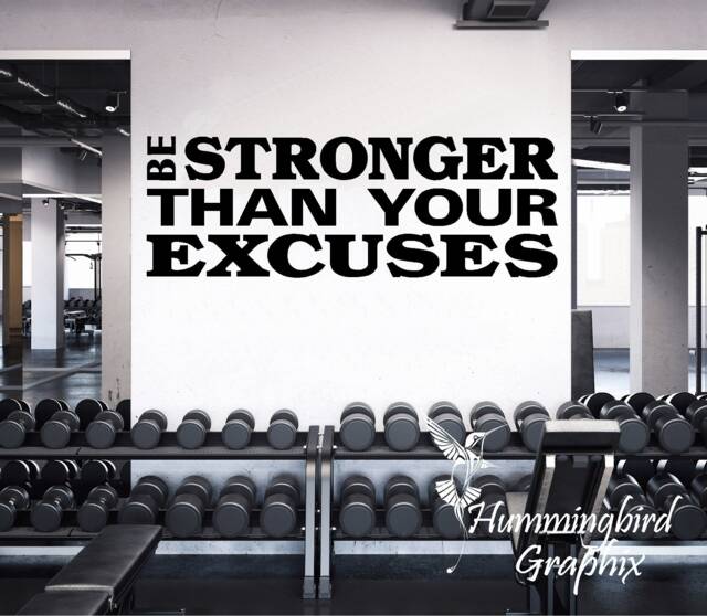 Motivational Gym Wall Decal Be Stronger Than Your Excuses - image 1