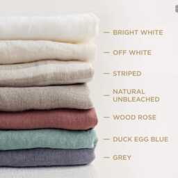 Natural Linen Sheet Set - Fitted Sheet, Flat & Pillowcases - Breathable Eco Certified - thumbnail 4
