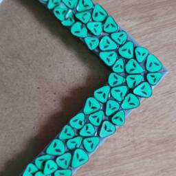 Green Or Pink Alien Face Clay Slice Photo Frame 4 X 6 Inches - thumbnail 4