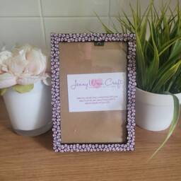 Green Or Pink Alien Face Clay Slice Photo Frame 4 X 6 Inches - thumbnail 3