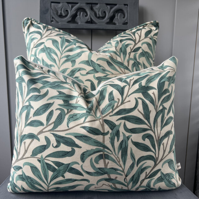 William Morris Designer Fabric Willow Bough Green Luxury Cushion Pillow Cover - image 1