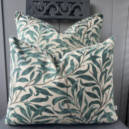 William Morris Designer Fabric Willow Bough Green Luxury Cushion Pillow Cover - thumbnail 1