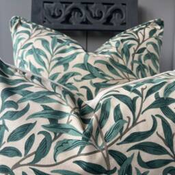 William Morris Designer Fabric Willow Bough Green Luxury Cushion Pillow Cover - thumbnail 3