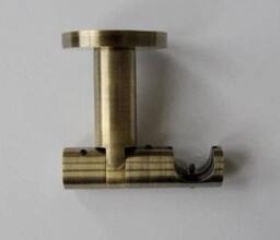 Single Antique Gold Curtain Pole Bracket - Modern Ceiling Mount Metal ??19mm - 0.75Inch Pack Of 1 - thumbnail 3