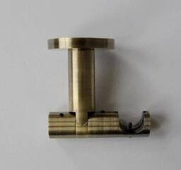 Single Antique Gold Curtain Pole Bracket - Modern Ceiling Mount Metal ??19mm - 0.75Inch Pack Of 1 - thumbnail 2