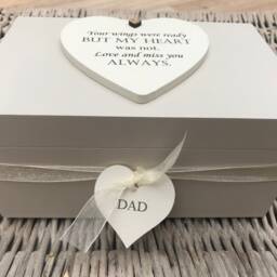 Personalised Shabby Chic Memory Box.. Bereavement.. in Of A Loved One Dad Father Or Any Name You Would Like Grandad Nanna Etc - thumbnail 2