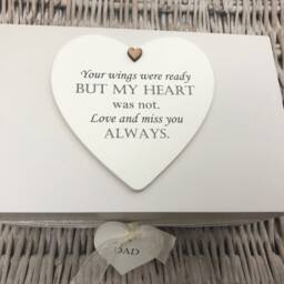 Personalised Shabby Chic Memory Box.. Bereavement.. in Of A Loved One Dad Father Or Any Name You Would Like Grandad Nanna Etc - thumbnail 3