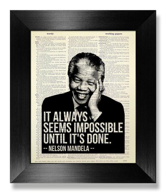 Boyfriend Gift Him, Inspirational Quote Art Print, Motivational Poster, Office Wall Art, 21st Birthday Man, Nelson Mandela