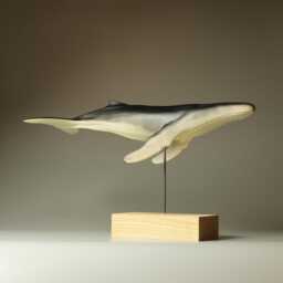 Wooden Whale Sculpture - Wb3 - thumbnail 3