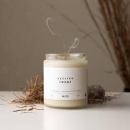 Vetiver Smoke Essential Oil Candle - All Natural Modern - thumbnail 1
