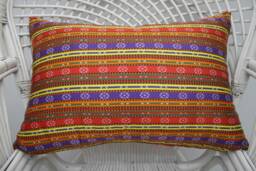 Kilim Pillow, Pillow Cover, Personalized 16x24 Aztec Case, Double Sided Striped 6 - thumbnail 1