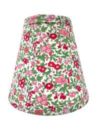 Liberty Fabric Clip On Lampshade, Small Candle Lamp Shade, Pink Floral Light Shade