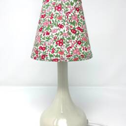 Liberty Fabric Clip On Lampshade, Small Candle Lamp Shade, Pink Floral Light Shade - thumbnail 3