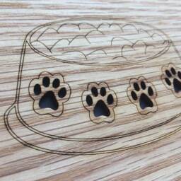 11x14 Dog Picture Frame - Holds 6 Or 7 Photos Lover Gift, Owner New Puppy Bone & Paw Frame - thumbnail 3