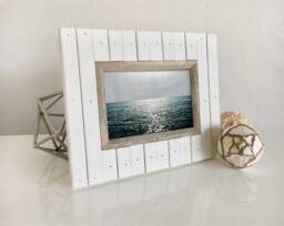 Wood Picture Frame Photo Sea Cottage Style Nautical Beach Decor, By Seastyle - thumbnail 1