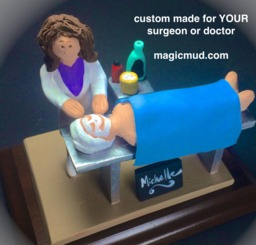 Reconstructive Surgeon's Custom Made Figurine, Personalized Plastic Gift - Cosmetic Surgeon Gift, Graduation