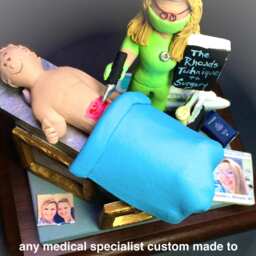 Reconstructive Surgeon's Custom Made Figurine, Personalized Plastic Gift - Cosmetic Surgeon Gift, Graduation - thumbnail 3
