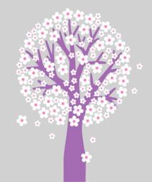 Tree Wall Decal For Nursery Or Girls Room, Blooming Decal, With Flowers Sticker, Vinyl Bedroom Peel & Stick - thumbnail 3