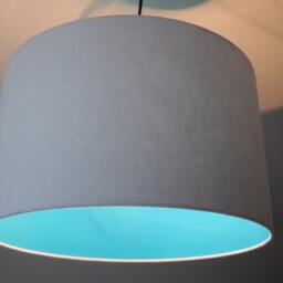 "Lampshade "" Turquoise-White" - thumbnail 2