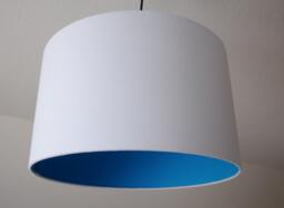 "Lampshade "" Turquoise-White" - thumbnail 1