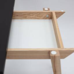 Extendable Dining Table Small Space Ash Wood & Various Colors Kitchen Table - thumbnail 3