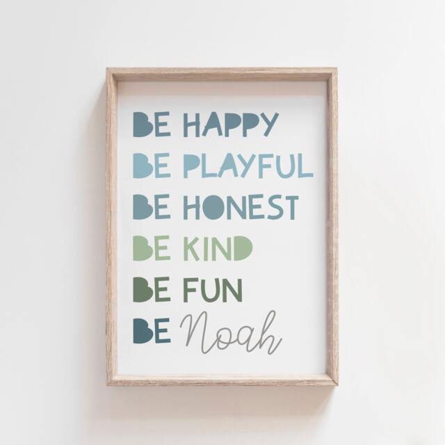 Boys Affirmation Prints, Nursery Bedroom Motivational Wall Art, Toddler Bedroom, Playroom Prints - image 1