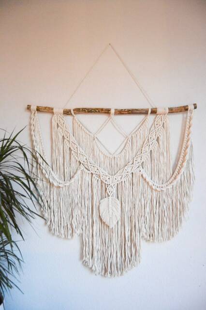 Large Macrame Wall Hanging, Modern Woven Art, Gift For Women, Bohemian Tapestry, Wedding Backdrop, Boho Bedroom Interior Decor - image 1