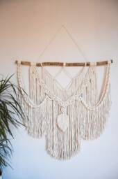 Large Macrame Wall Hanging, Modern Woven Art, Gift For Women, Bohemian Tapestry, Wedding Backdrop, Boho Bedroom Interior Decor