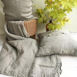 Decorative Pillowcases From Natural Rustic Linen, Countryhouse Shams, Linen Throw Pillow Covers, Pillows, Set Of Two Sham Covers Raw - thumbnail 3