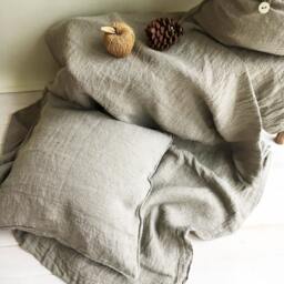 Decorative Pillowcases From Natural Rustic Linen, Countryhouse Shams, Linen Throw Pillow Covers, Pillows, Set Of Two Sham Covers Raw - thumbnail 2
