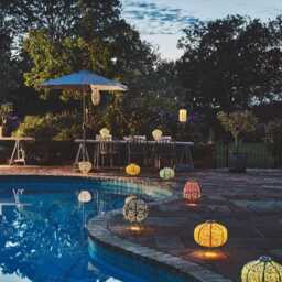 Teal Pumpkin Solar Lantern - Moroccan Style Laser-Cut Garden Light - thumbnail 4