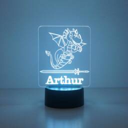 Dragon Custom Name Plaque. Personalise Led Sign. Multi Colour Light Up Bedroom Playroom Decoration. Dimmable Nursery Night Lamp - thumbnail 4