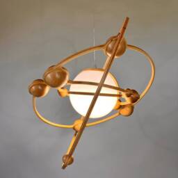 Tellurian Pendant Lamp Nordic Mid-Century Plywood Ceiling Light - thumbnail 2