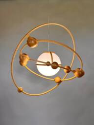 Tellurian Pendant Lamp Nordic Mid-Century Plywood Ceiling Light - thumbnail 1