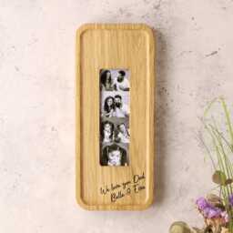 Personalised Solid Oak Photobooth Frame With Photo Strip Print Option