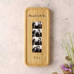 Personalised Solid Oak Photobooth Frame With Photo Strip Print Option - thumbnail 2