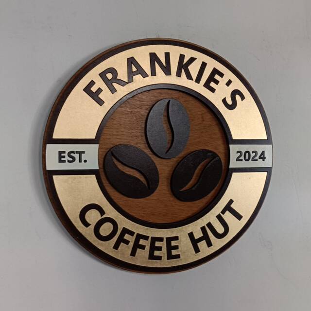 Personalised Vintage Coffee Bean Sign - Retro Round Wooden Wall Art For Kitchen Or Caf?? - image 1