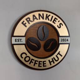 Personalised Vintage Coffee Bean Sign - Retro Round Wooden Wall Art For Kitchen Or Caf??