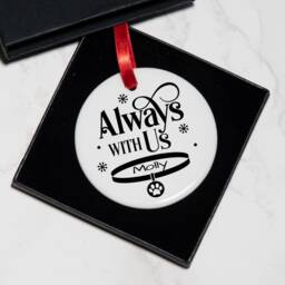 Personalised Always With Us Pet Ceramic Christmas Tree Ornament - thumbnail 2