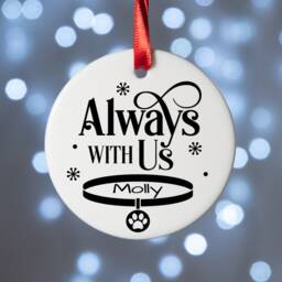 Personalised Always With Us Pet Ceramic Christmas Tree Ornament - thumbnail 4