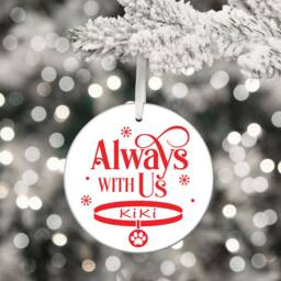 Personalised Always With Us Pet Ceramic Christmas Tree Ornament - thumbnail 3