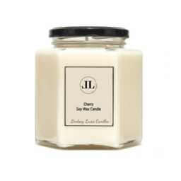 Cherry Scented Soy Wax Candles, Fruity Natural Vegan Candle