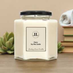 Cherry Scented Soy Wax Candles, Fruity Natural Vegan Candle - thumbnail 3