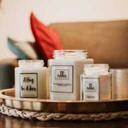 Cherry Scented Soy Wax Candles, Fruity Natural Vegan Candle - thumbnail 4